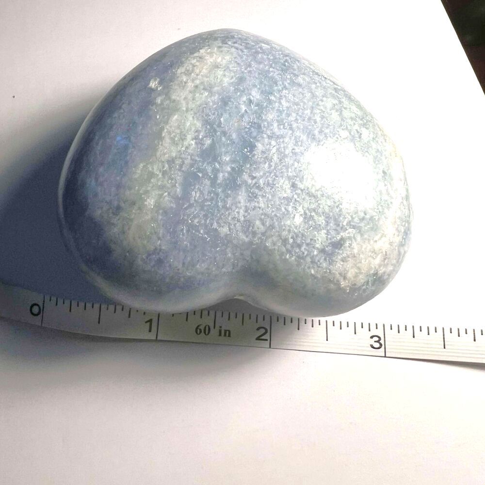 Blue Calcite Heart - Picture 3 of 5